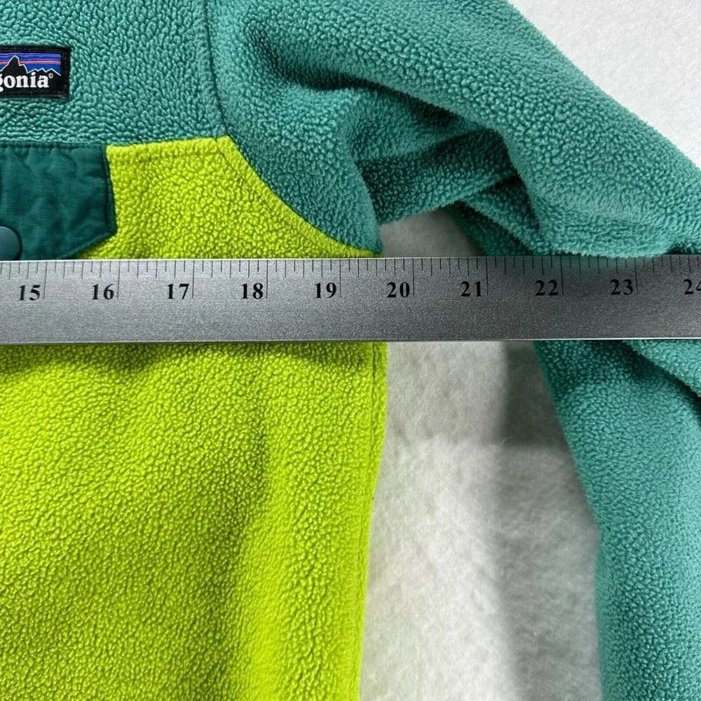 Patagonia Sweatshirt Womens S Synchilla Snap-T Fleece Pullover Lightweight Green - Picture 9 of 11